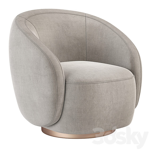 Kelly Wearstler Wetherly Swivel Chair 3D Models