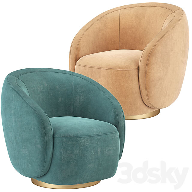 Kelly Wearstler Wetherly Swivel Chair 3D Models