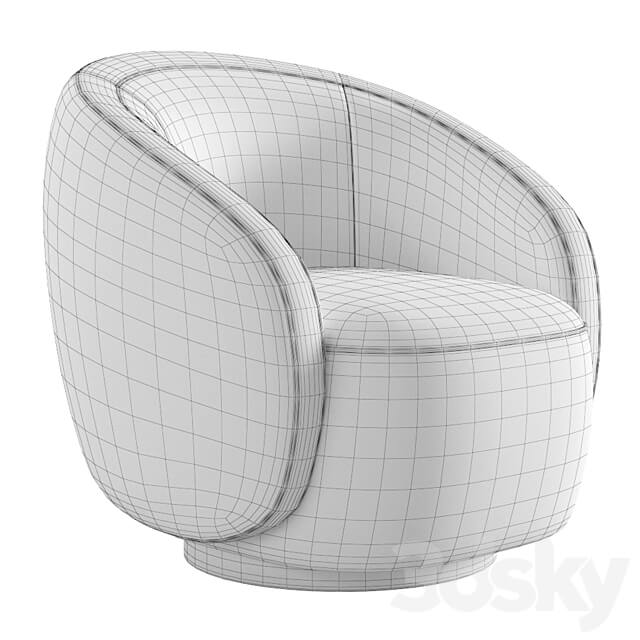 Kelly Wearstler Wetherly Swivel Chair 3D Models