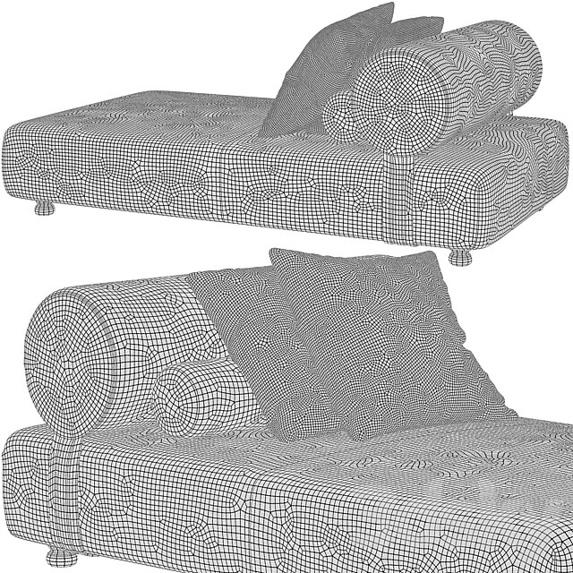 Chaises longues Moroso Mezze Sofa 3D Models