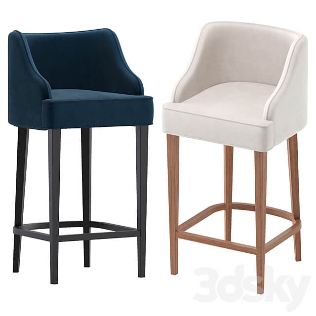 Bar Stool MELOD by Cazarina Interiors 3 Colors Version Барный Стул МЕЛОДИ 3D Models