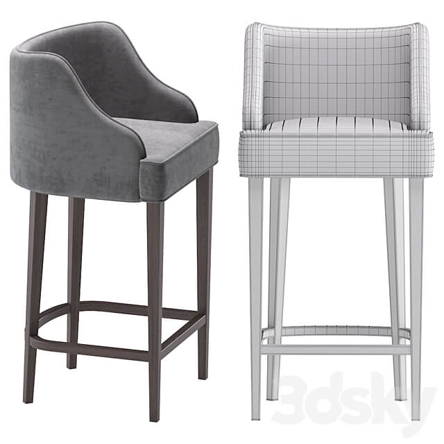 Bar Stool MELOD by Cazarina Interiors 3 Colors Version Барный Стул МЕЛОДИ 3D Models