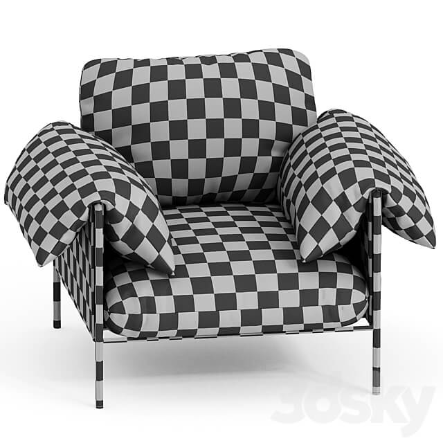 Sarah Ellison Alva Velvet Armchair 3D Models