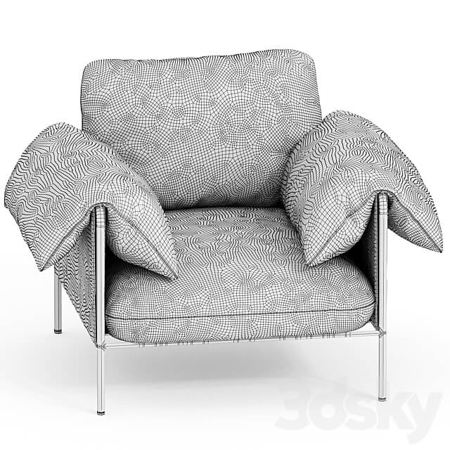 Sarah Ellison Alva Velvet Armchair 3D Models
