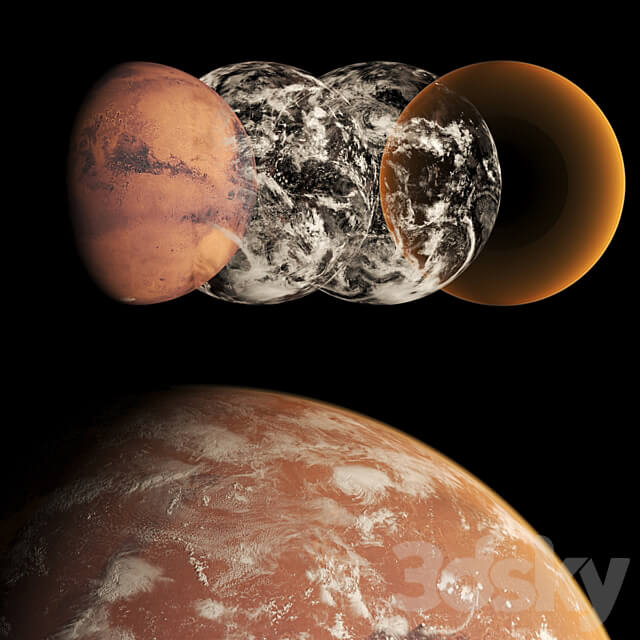 The planet Mars Miscellaneous 3D Models