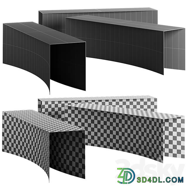 123 Void bench by Desalto Other 3D Models