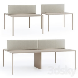 Office tables LAS Fil Rouge 3D Models 