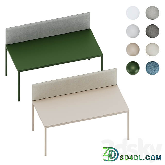 Office tables LAS Fil Rouge 3D Models
