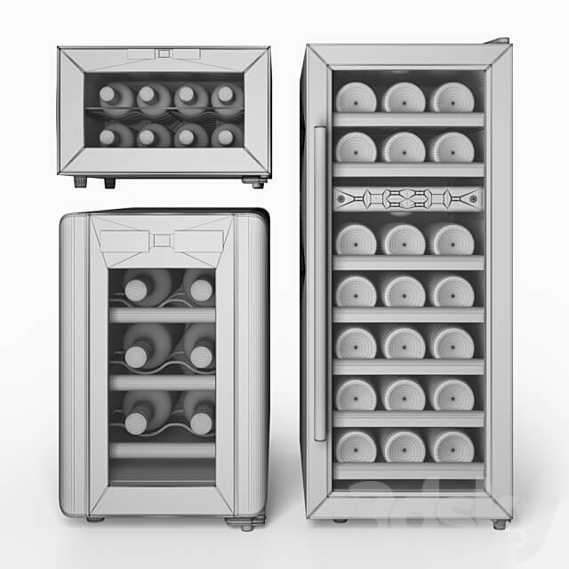 Kitfort wine cabinet set 3D Models