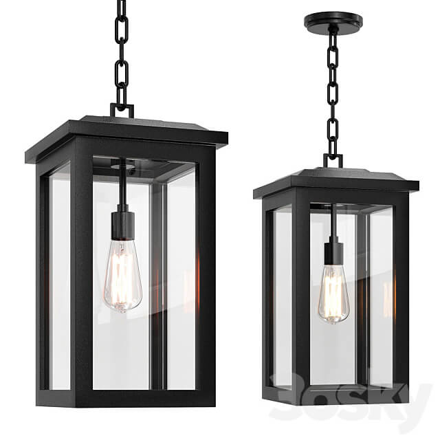 Eastcrest 21 1 2 High Black Outdoor Hanging Light 3D Models