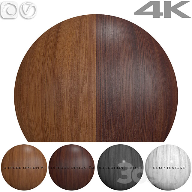 Wood texture Teak 4 3D Models