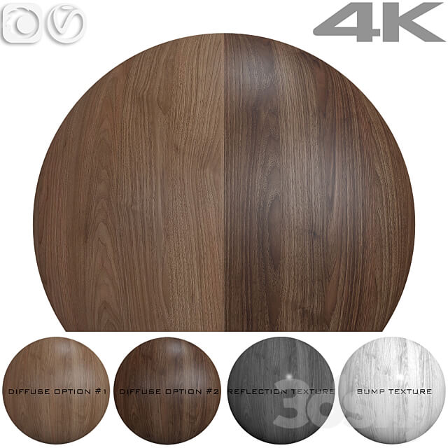 Wood texture Walnut 1 3D Models