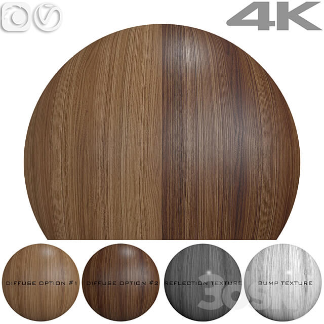 Wood texture Walnut 8 3D Models