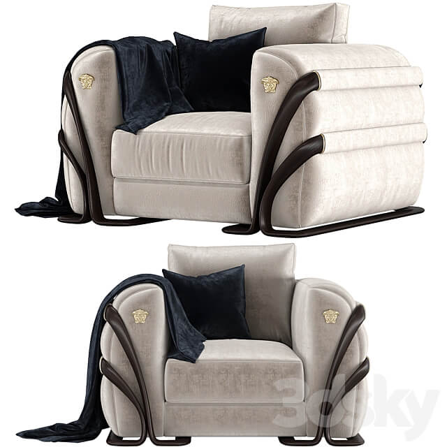 Versace home Medusa armchair 3D Models