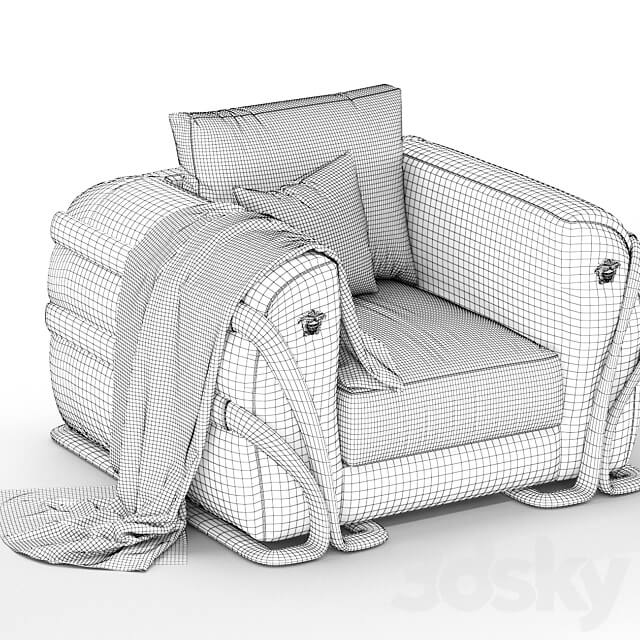 Versace home Medusa armchair 3D Models