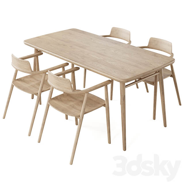 Table Aarhus by deep house Table Chair 3D Models