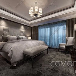 3D Interior Scenes File 3dsmax Model Bedroom 50 