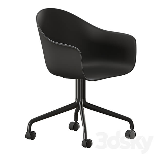 Harbor Dining Chair Star Base W Casters 3D Models