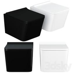 Toilet bowl CeramaLux 5171MB hanging Black matt with seat Microlift 3D Models 