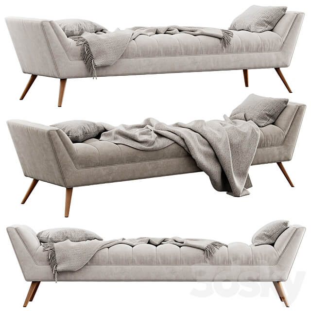 Fiske Upholstered Large Bench by Ivy Bronx 3D Models