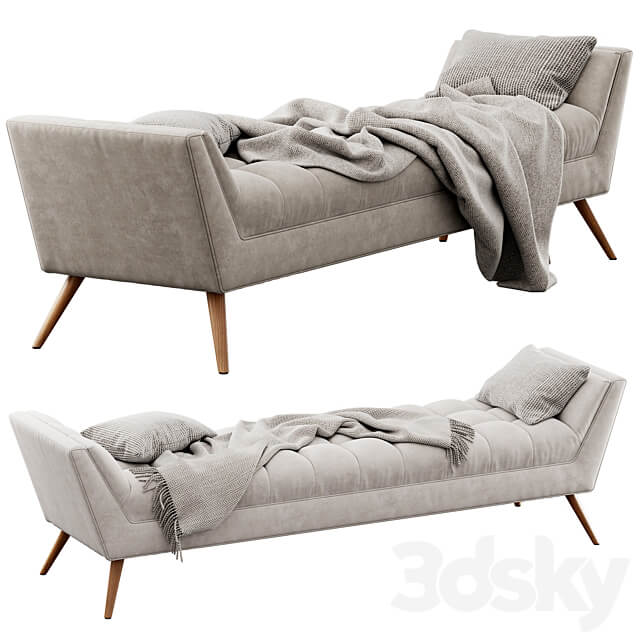 Fiske Upholstered Large Bench by Ivy Bronx 3D Models