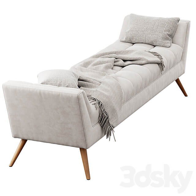Fiske Upholstered Large Bench by Ivy Bronx 3D Models