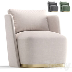Armchair MACQUEEN by Cazarina Interiors 3 Colors Version 3D Models 