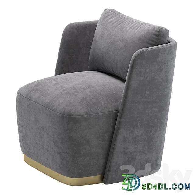 Armchair MACQUEEN by Cazarina Interiors 3 Colors Version 3D Models