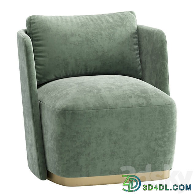 Armchair MACQUEEN by Cazarina Interiors 3 Colors Version 3D Models