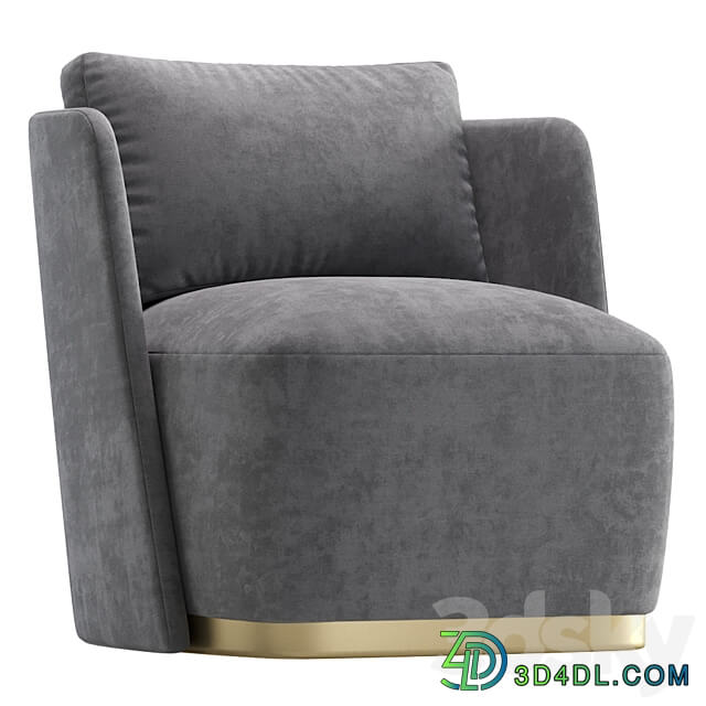 Armchair MACQUEEN by Cazarina Interiors 3 Colors Version 3D Models