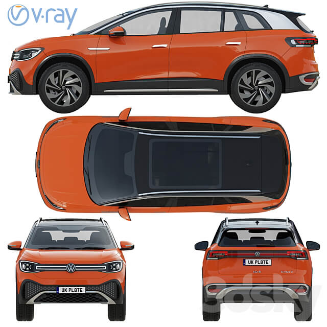 Volkswagen ID6 CROZZ 2022 3D Models