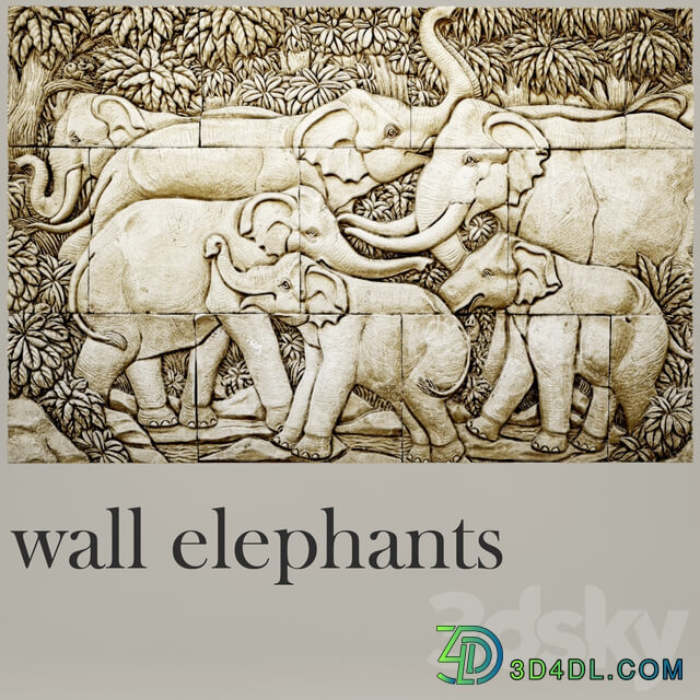 Elephants. 3D Models