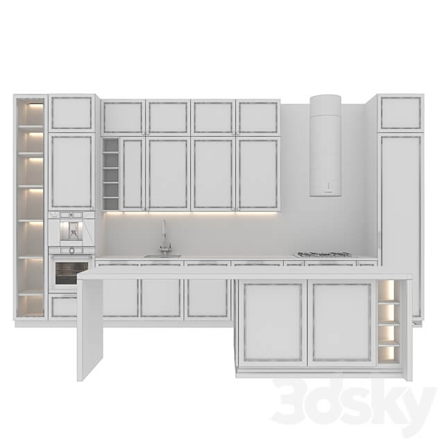 Kitchen Neoclassic135 Kitchen 3D Models