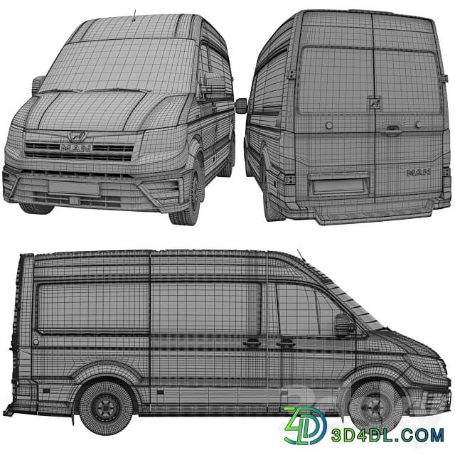 MAN TGE van 3D Models