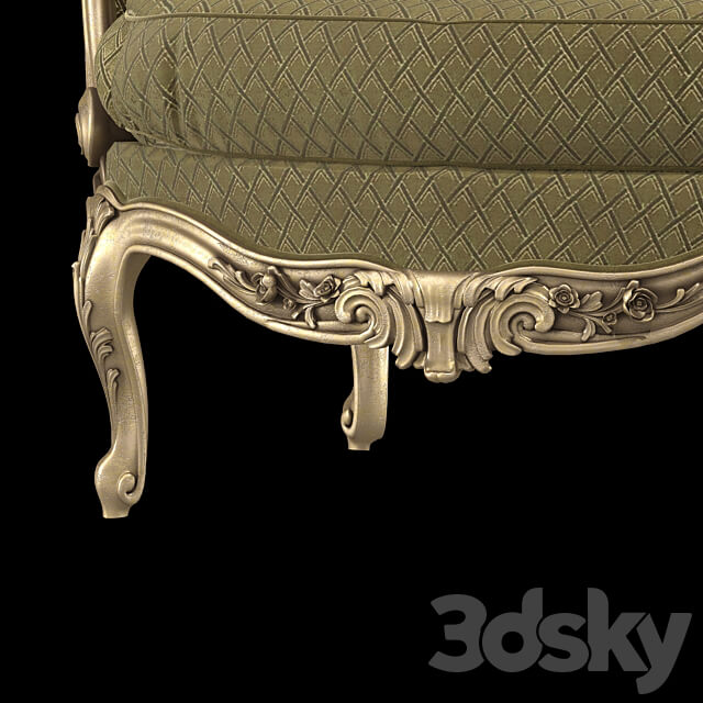 di mano in mano Barocchetto armchair 3D Models