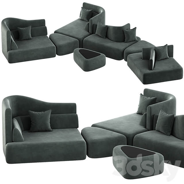 Ottawa Sofa OT13 by BoConcept 3D Models
