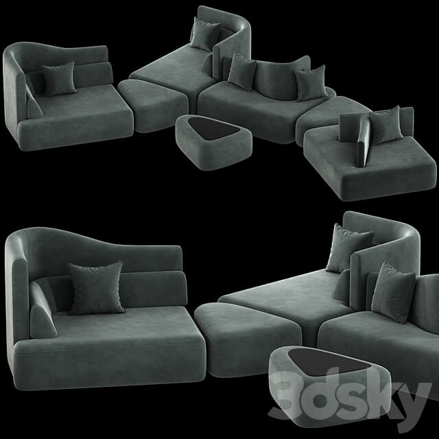 Ottawa Sofa OT13 by BoConcept 3D Models