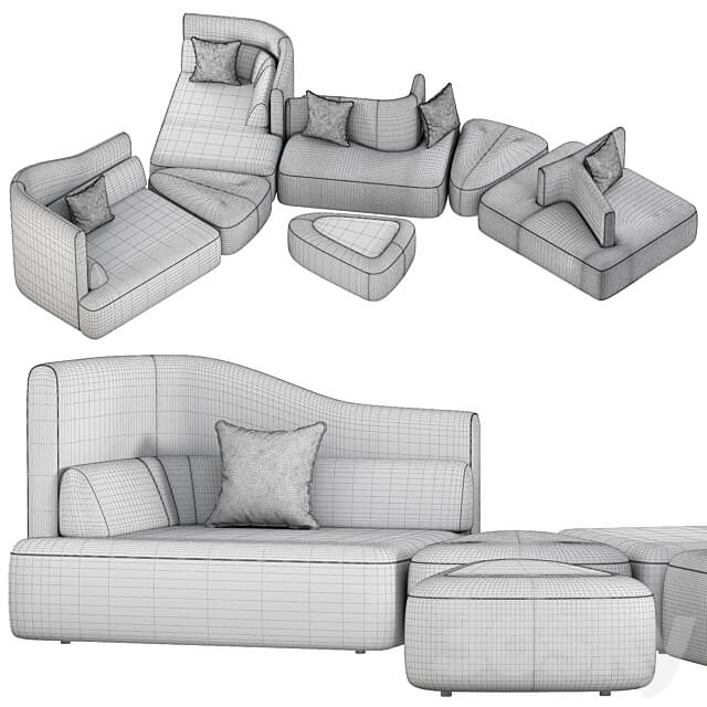 Ottawa Sofa OT13 by BoConcept 3D Models