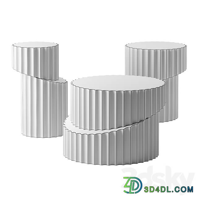 DORIC coffee tables by Roche Bobois 3D Models
