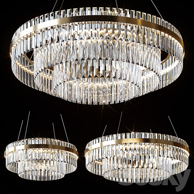Pendant chandeliers VOYAGE by lampatron 60cm 80cm 100cm Pendant light 3D Models