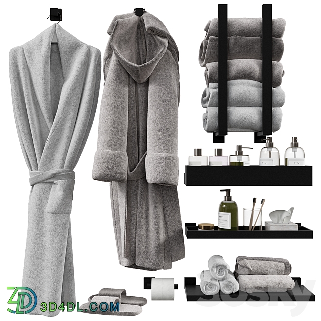 Set for bathroom and bathroom 2 3D Models