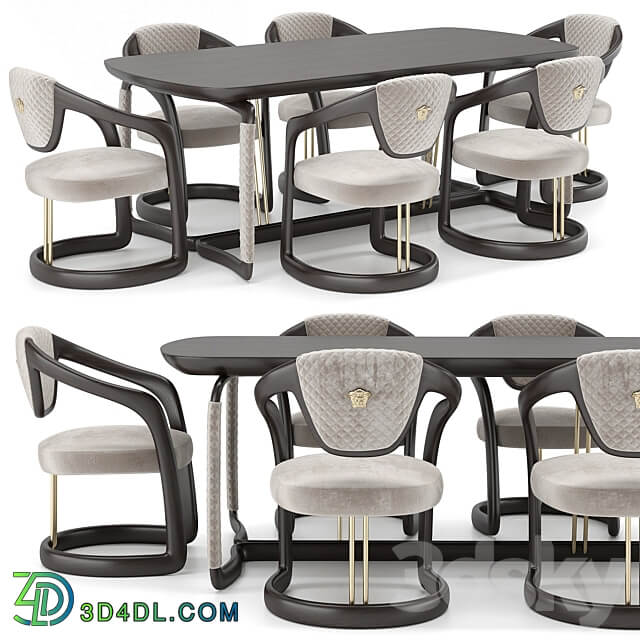Versace Home Chair Table Table Chair 3D Models