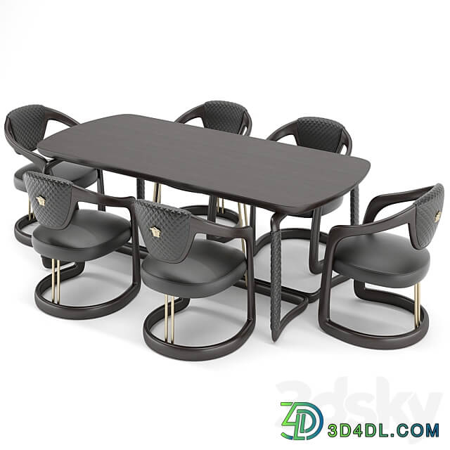 Versace Home Chair Table Table Chair 3D Models