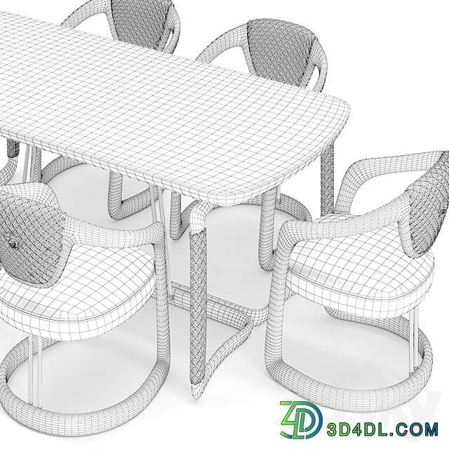Versace Home Chair Table Table Chair 3D Models