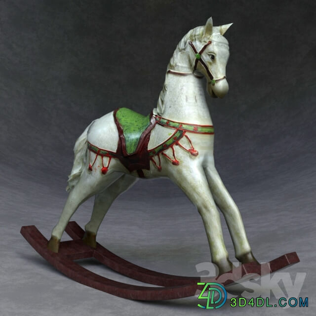 Decorative wooden rocking horse