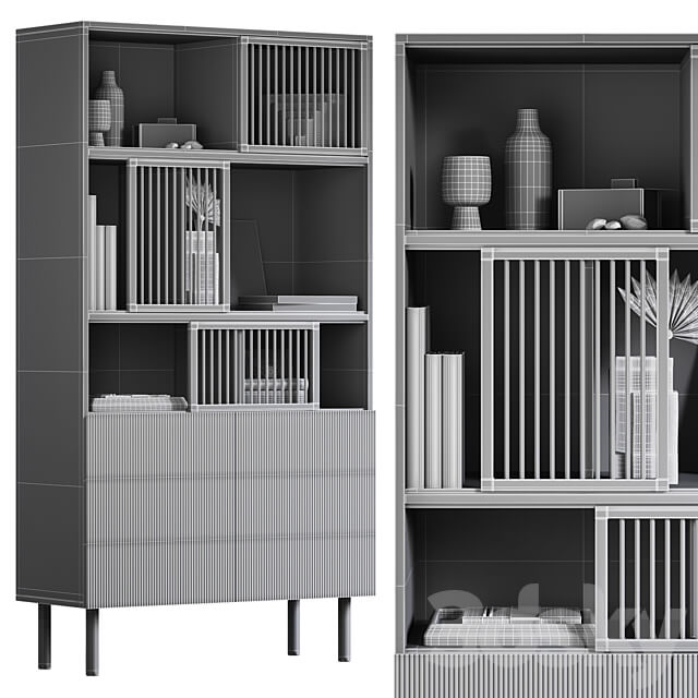 Bilbao shelving unit by La redoute Wardrobe Display cabinets 3D Models