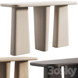 135 Kalle Sculptural Oak Console japandi style 3 colors 3D Models 