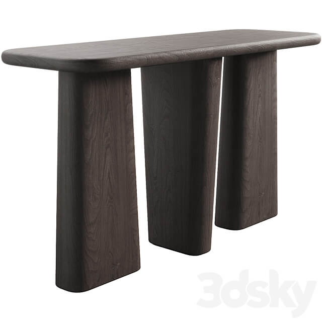 135 Kalle Sculptural Oak Console japandi style 3 colors 3D Models