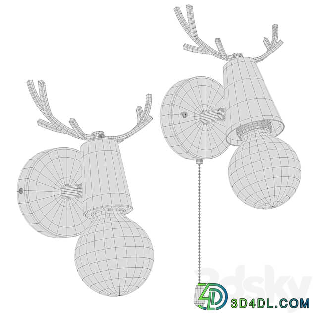 Lampatron DEER wall lamps 3D Models