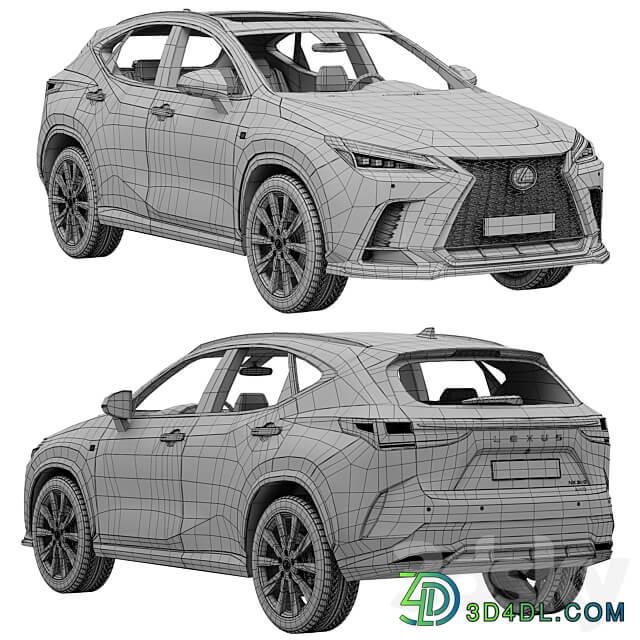 Lexus NX300 F Sport 2022 3D Models